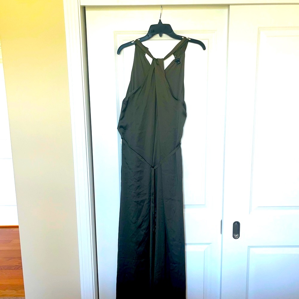 Ann Taylor - Size 12 halter maxi silky dress. In a eucalyptus green.NWT. - Picture 2 of 11